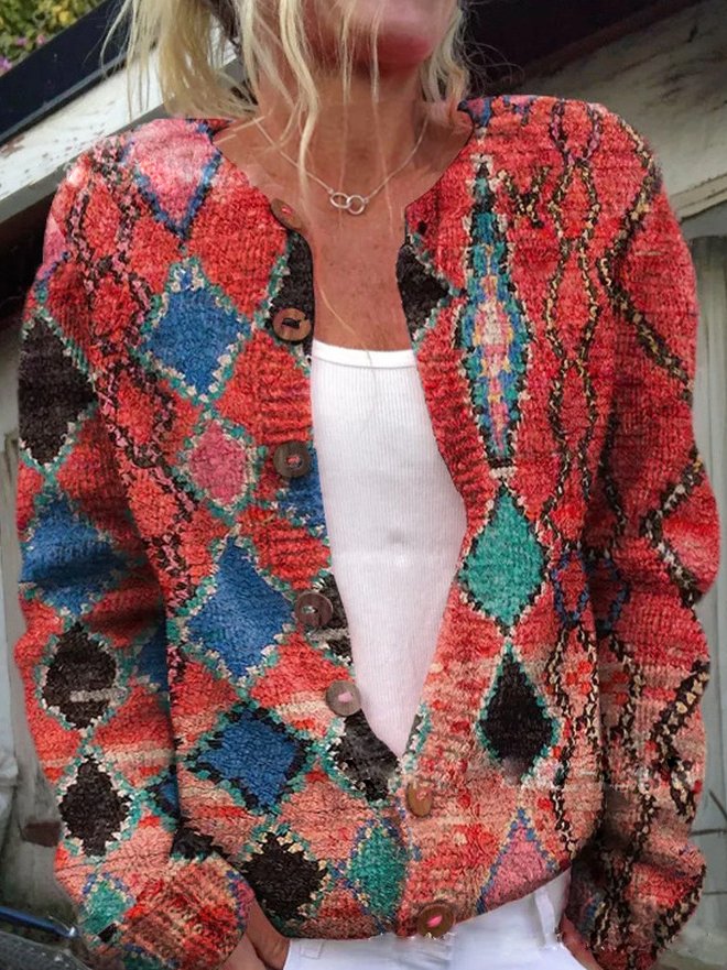 INES | COZY FLORAL PATTERN VEST