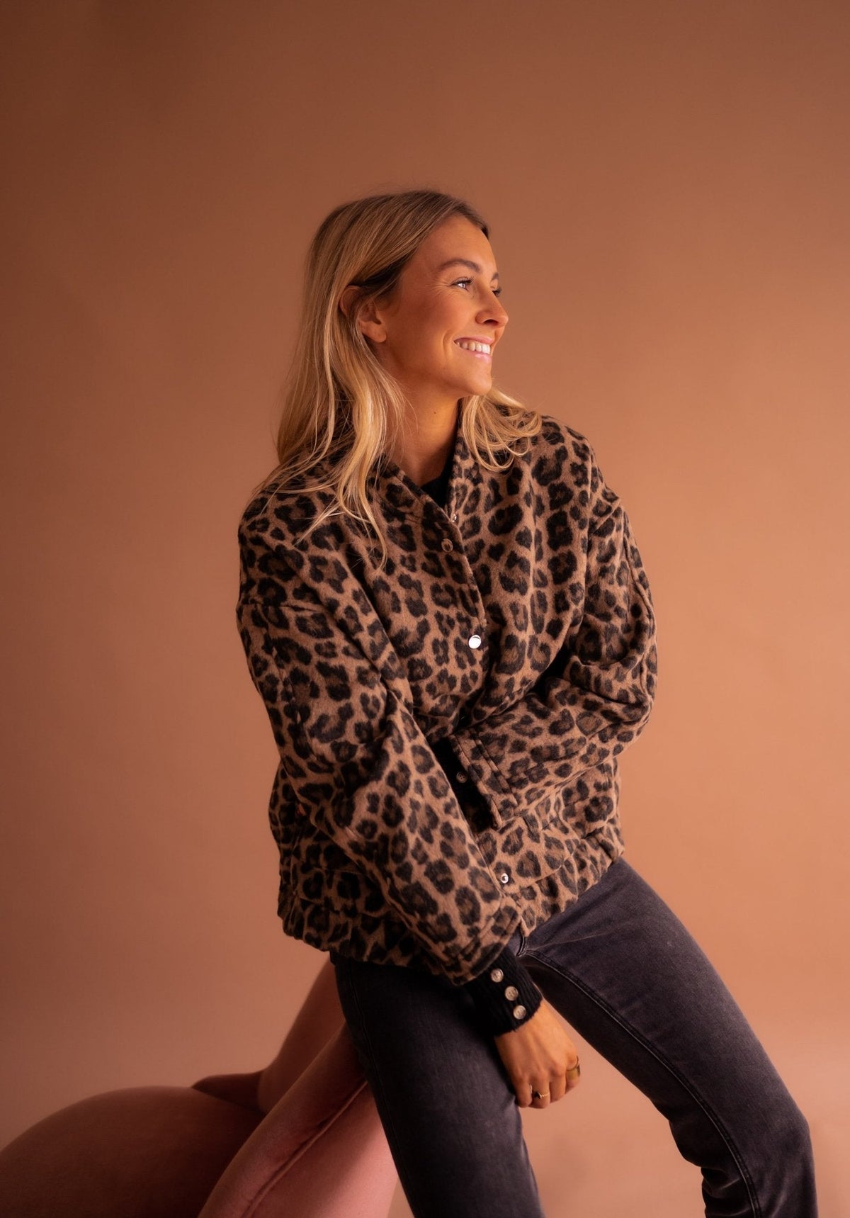 MANISIA | LEOPARD PRINT TRANSITIONAL JACKET
