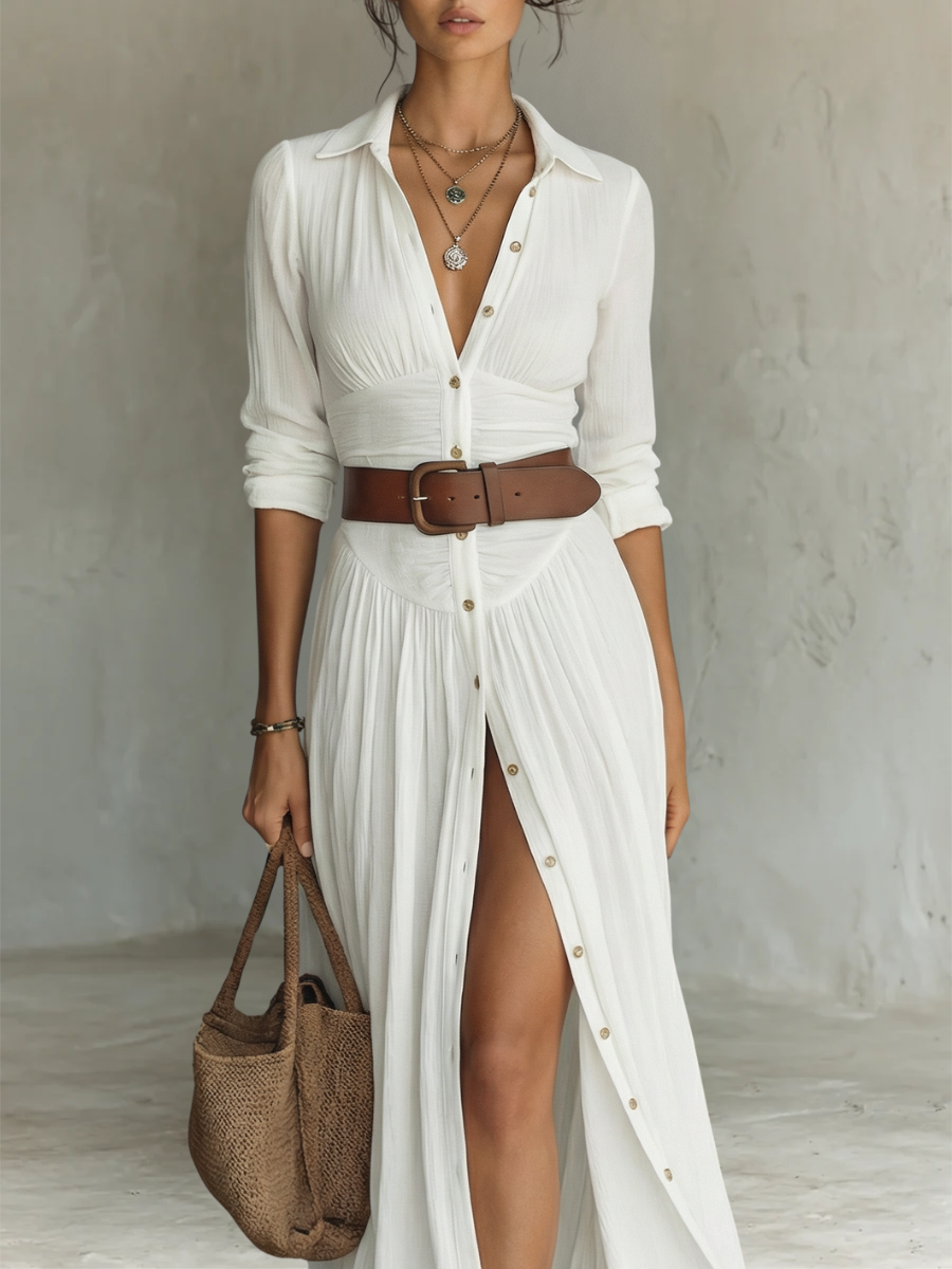 LIVVY | ELEGANT TUMMY COVERING MAXI DRESS