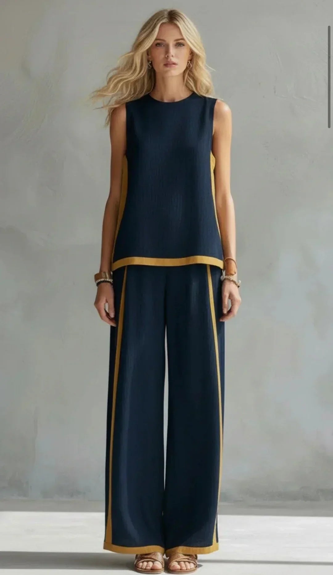 LEILA | ELEGANT COTTON & LINEN TWO-PIECE SET