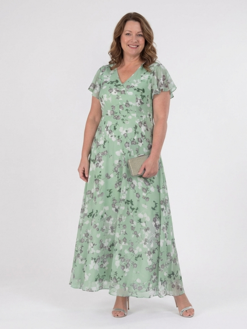ELENA | TUMMY COVERING FLORAL MAXI DRESS