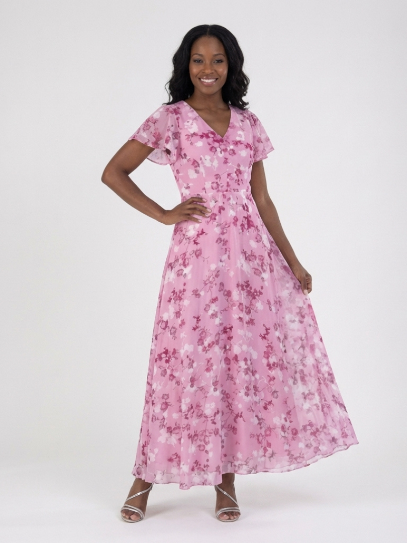 ELENA | TUMMY COVERING FLORAL MAXI DRESS