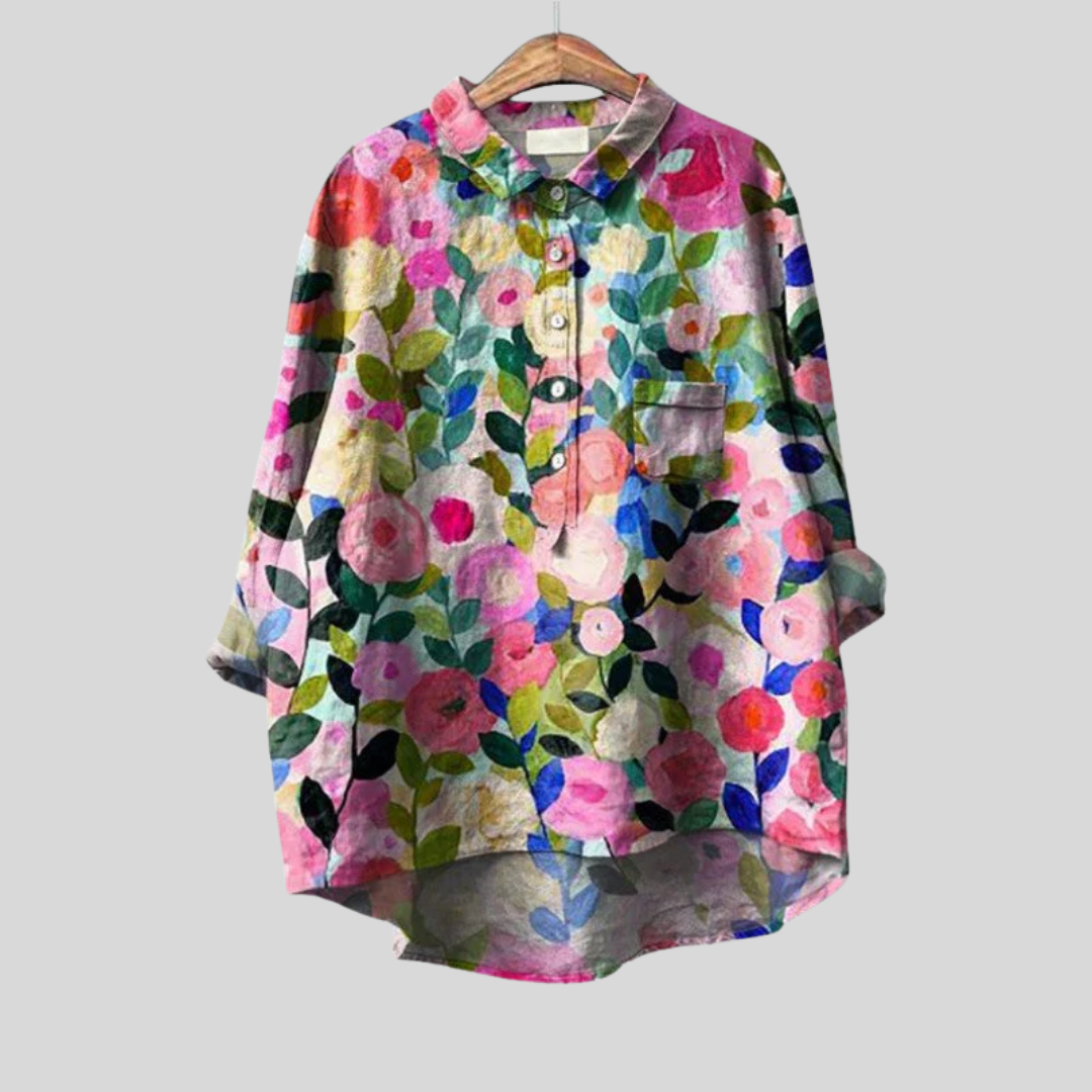MARGOT | ARTISTIC FLORAL PRINT SHIRT