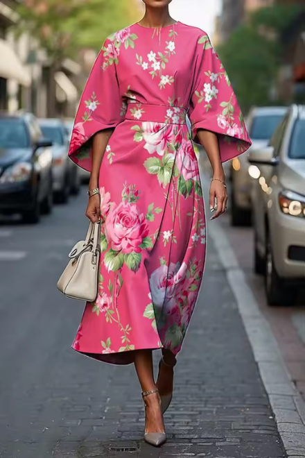 VALERIA | ELEGANT FLORAL DRESS
