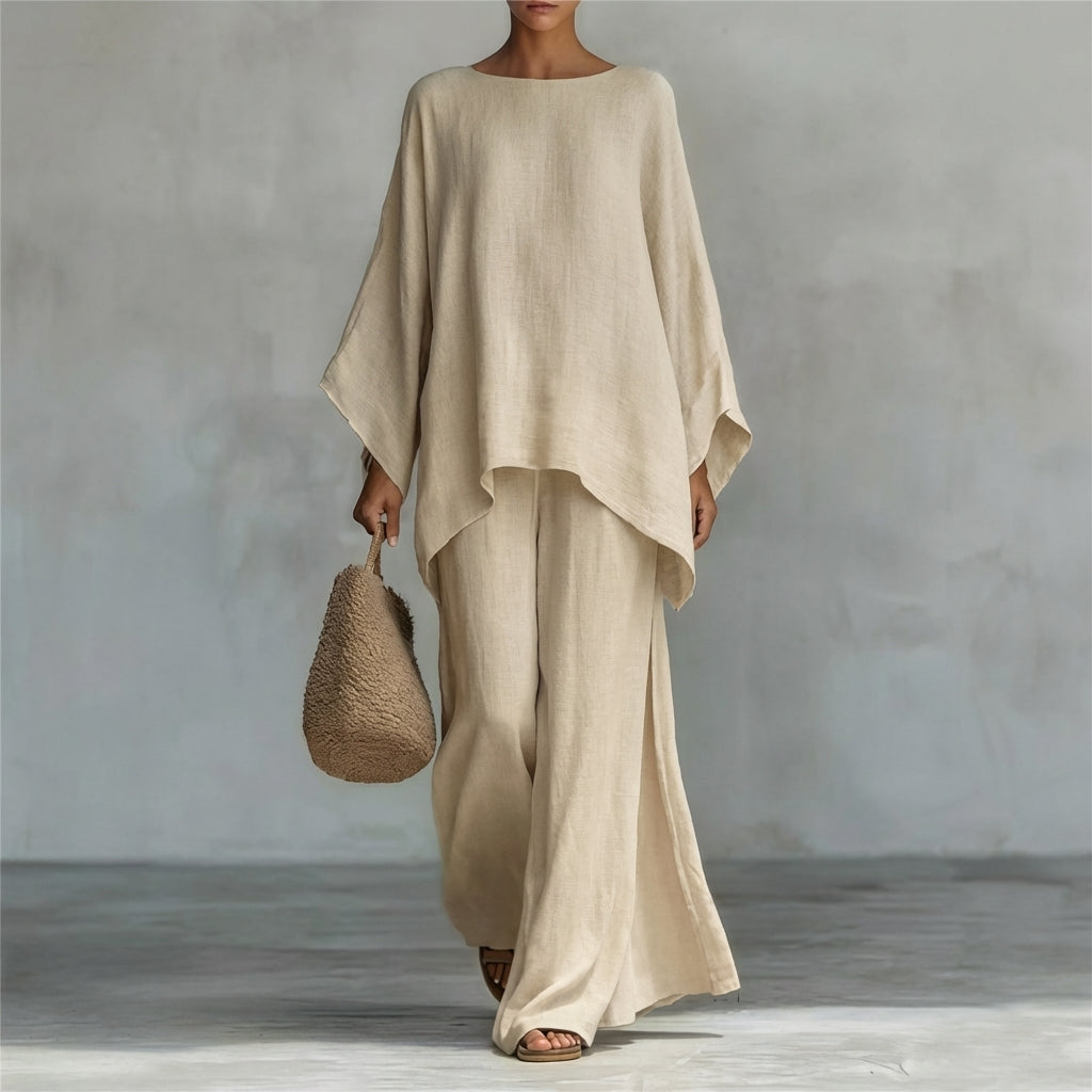 BEATRICE | LONG-SLEEVE TWO-PIECE SET WITH LOOSE PANTS