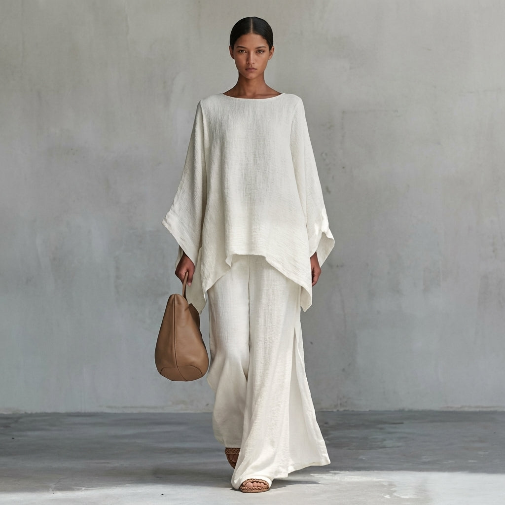 BEATRICE | LONG-SLEEVE TWO-PIECE SET WITH LOOSE PANTS