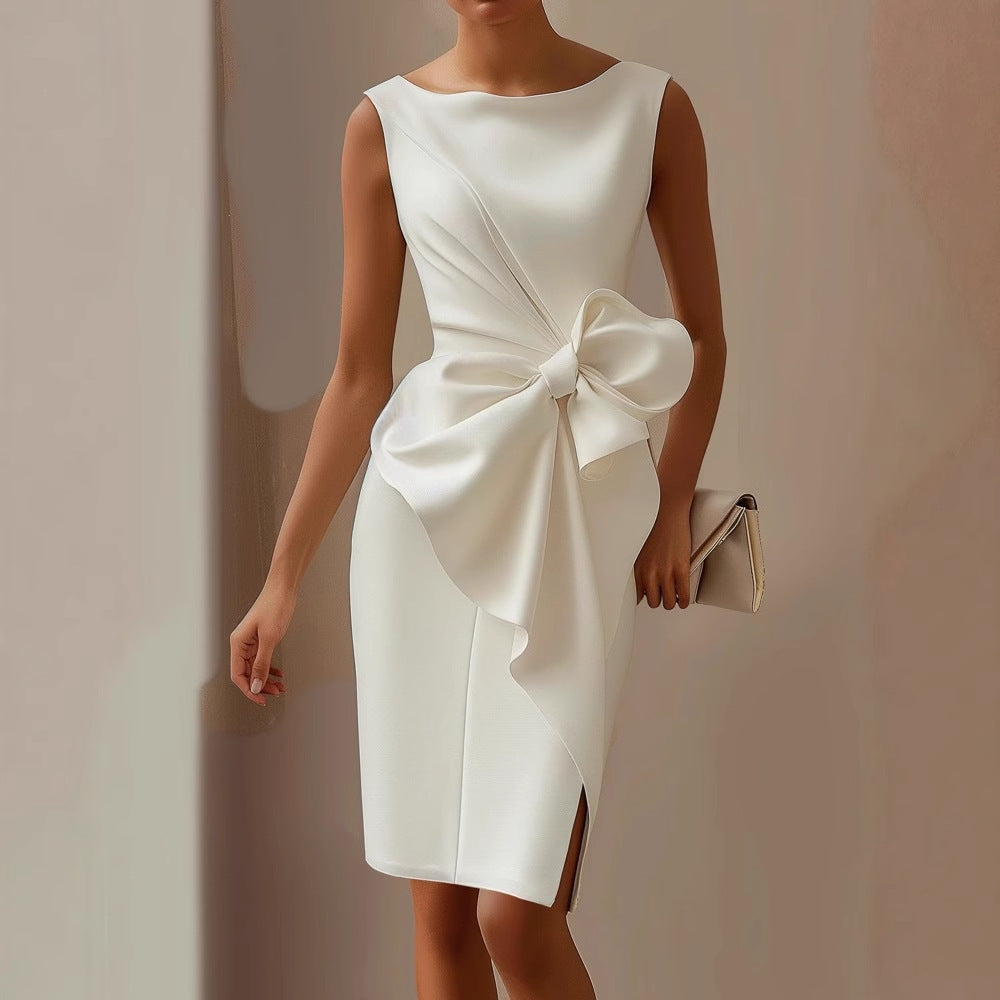 VICTORIA | ELEGANT MIDI DRESS WITH TUMMY COVERAGE