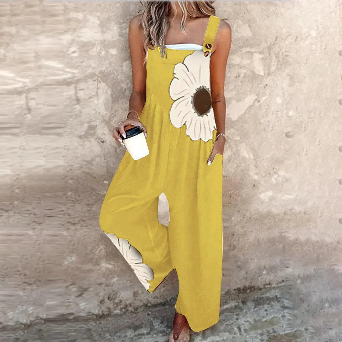 LUNA | RELAXED FIT FLORAL PRINT JUMPSUIT