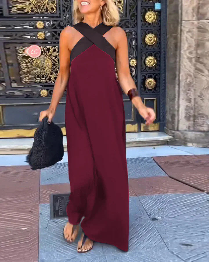 ELARA | FLOWING MAXI DRESS WITH TUMMY COVERAGE