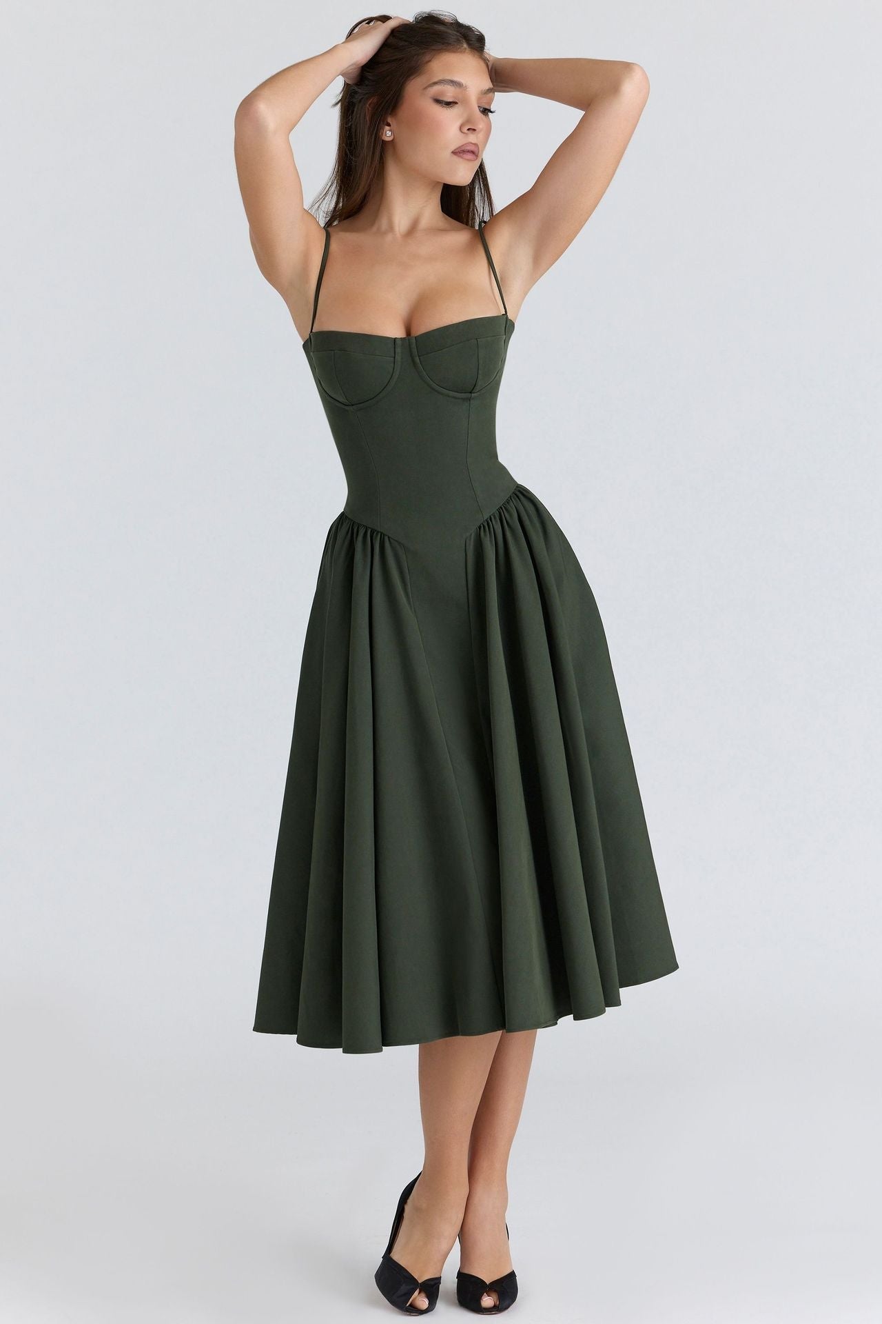 ROMA | ELEGANT CORSET MIDI DRESS