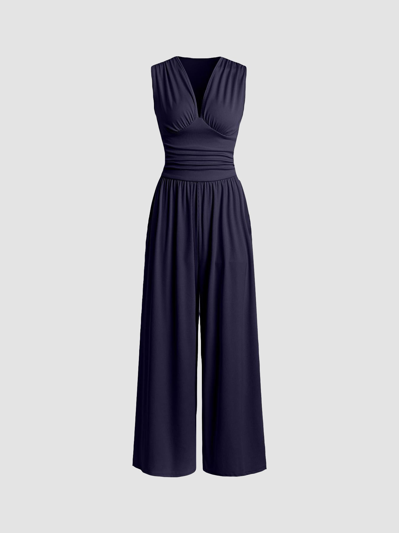 Charity | Elegant Sleeveless Wide-Leg Jumpsuit