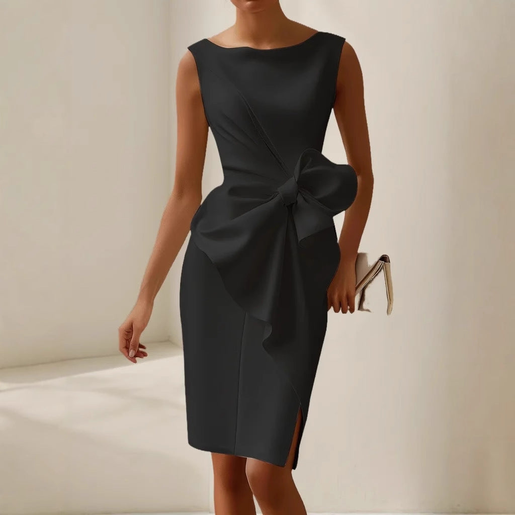 VICTORIA | ELEGANT MIDI DRESS WITH TUMMY COVERAGE