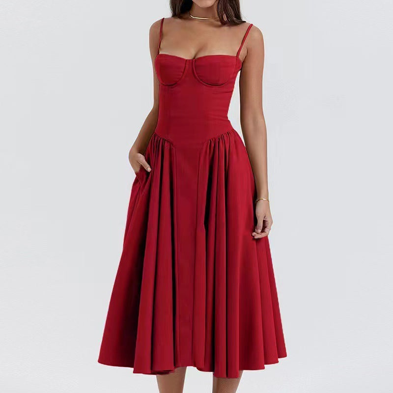 ROMA | ELEGANT CORSET MIDI DRESS