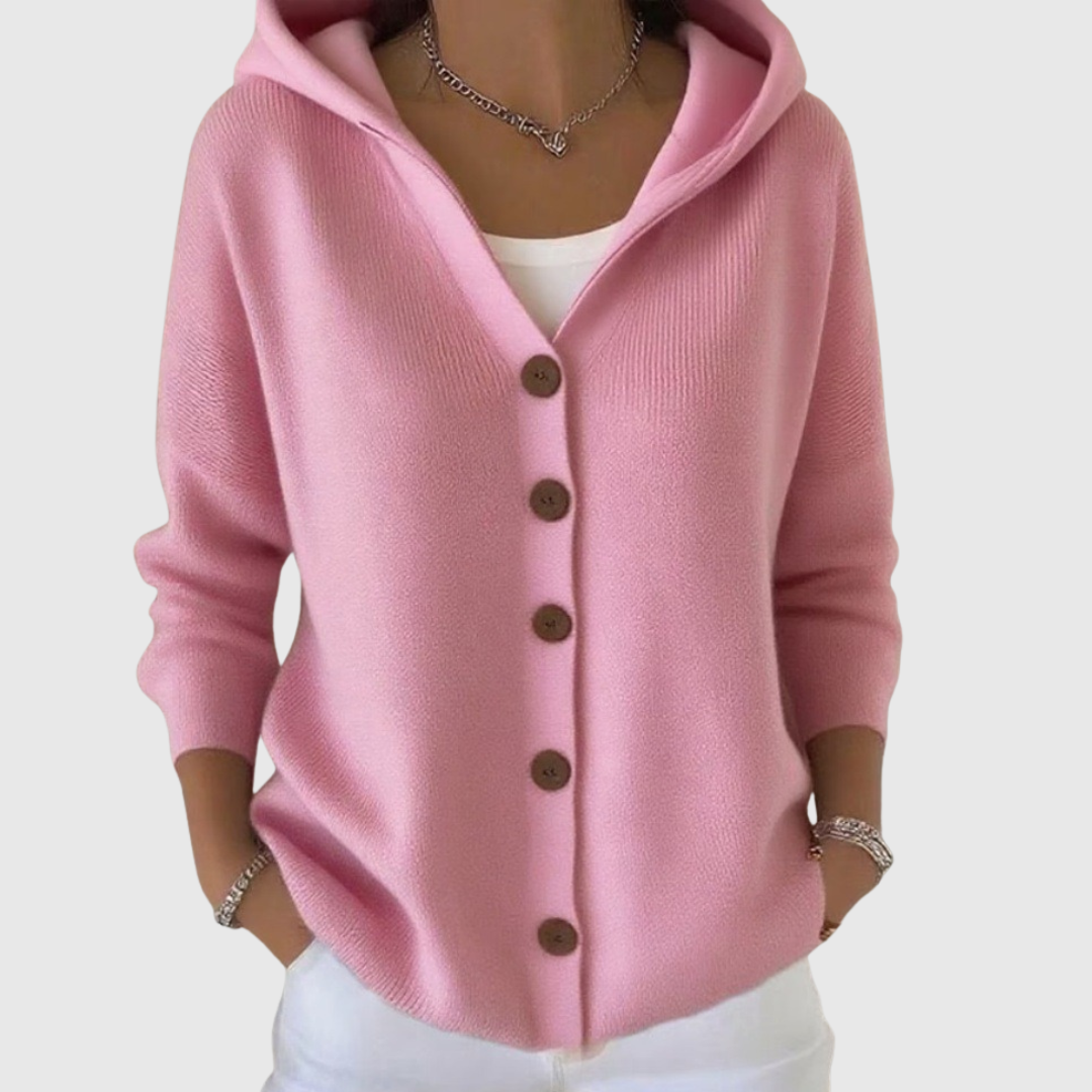 KAROI | COMFORTABLE KNIT HOODIE CARDIGAN
