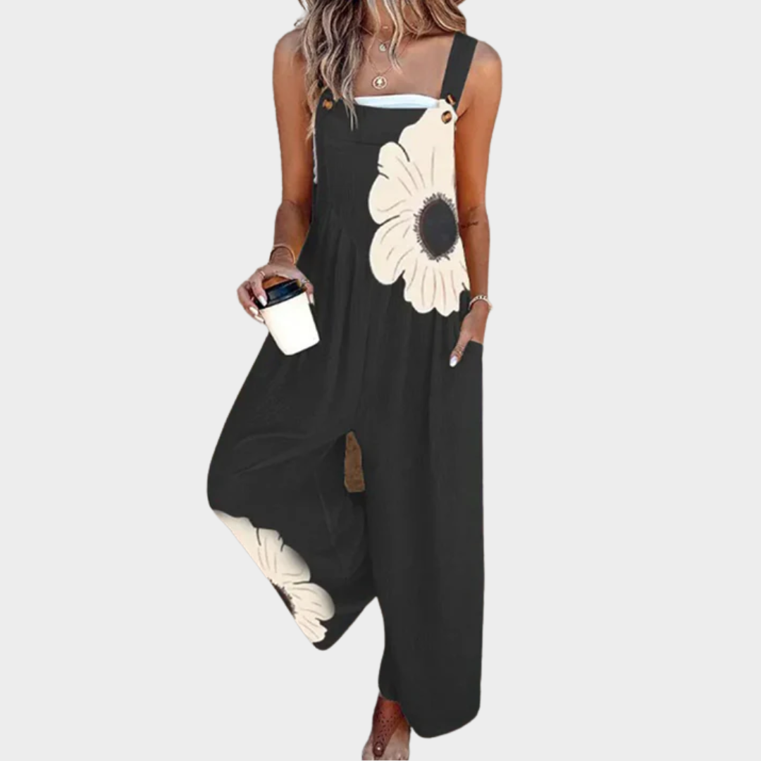 LUNA | RELAXED FIT FLORAL PRINT JUMPSUIT