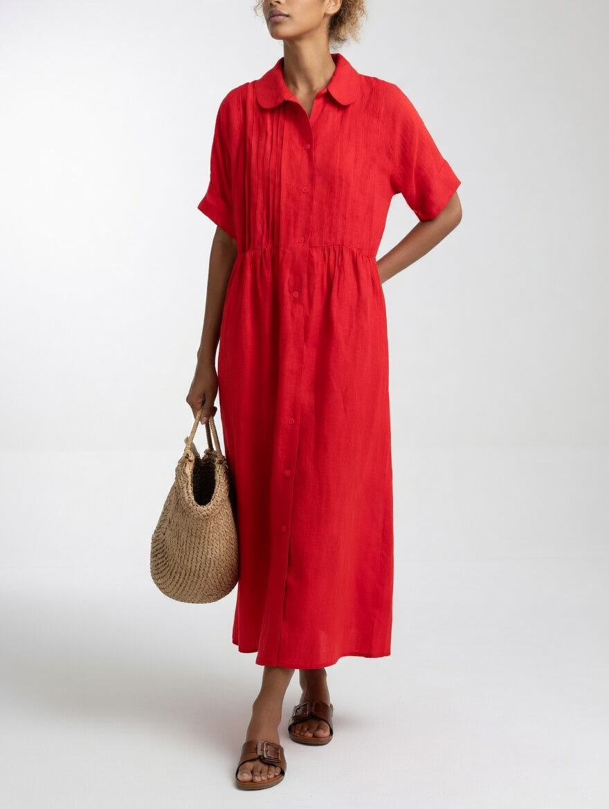 LYSANDRA | STYLISH TUMMY COVERING SHIRT DRESS