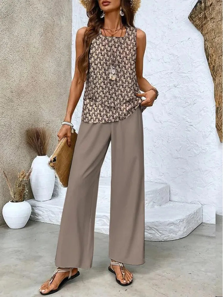JOANNIE | LIGHT TUMMY COVERING TWO-PIECE SUMMER SET
