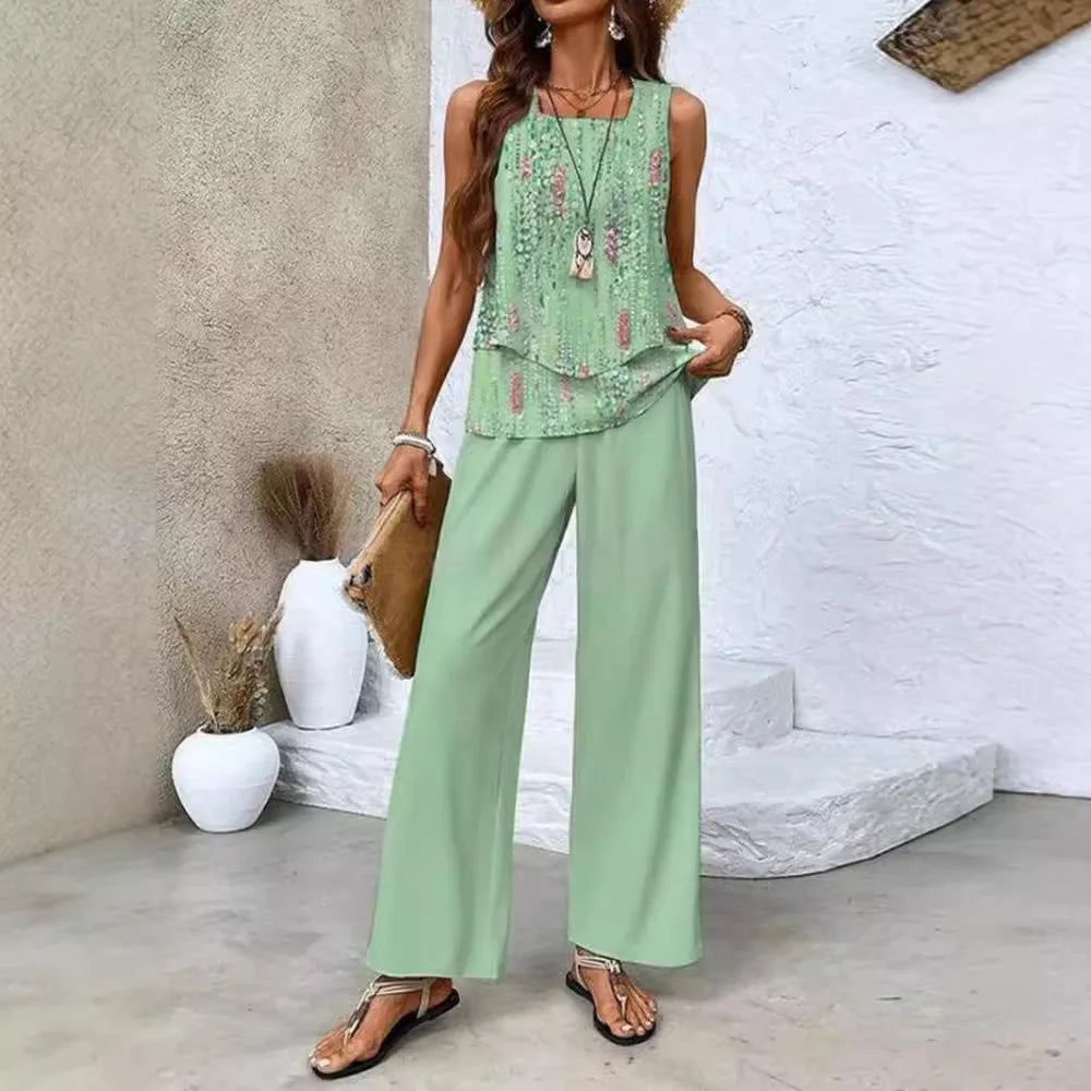 JOANNIE | LIGHT TUMMY COVERING TWO-PIECE SUMMER SET