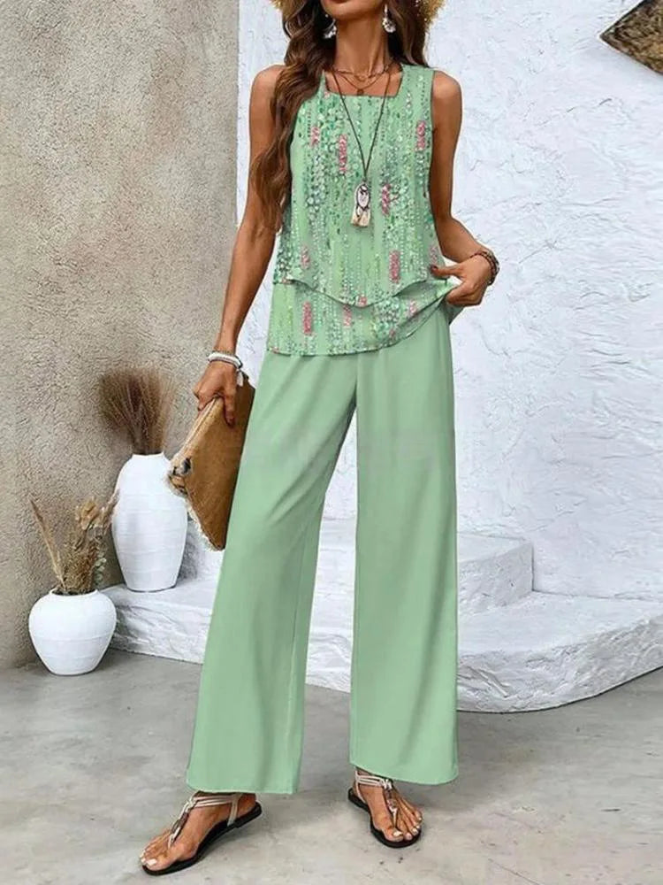 JOANNIE | LIGHT TUMMY COVERING TWO-PIECE SUMMER SET