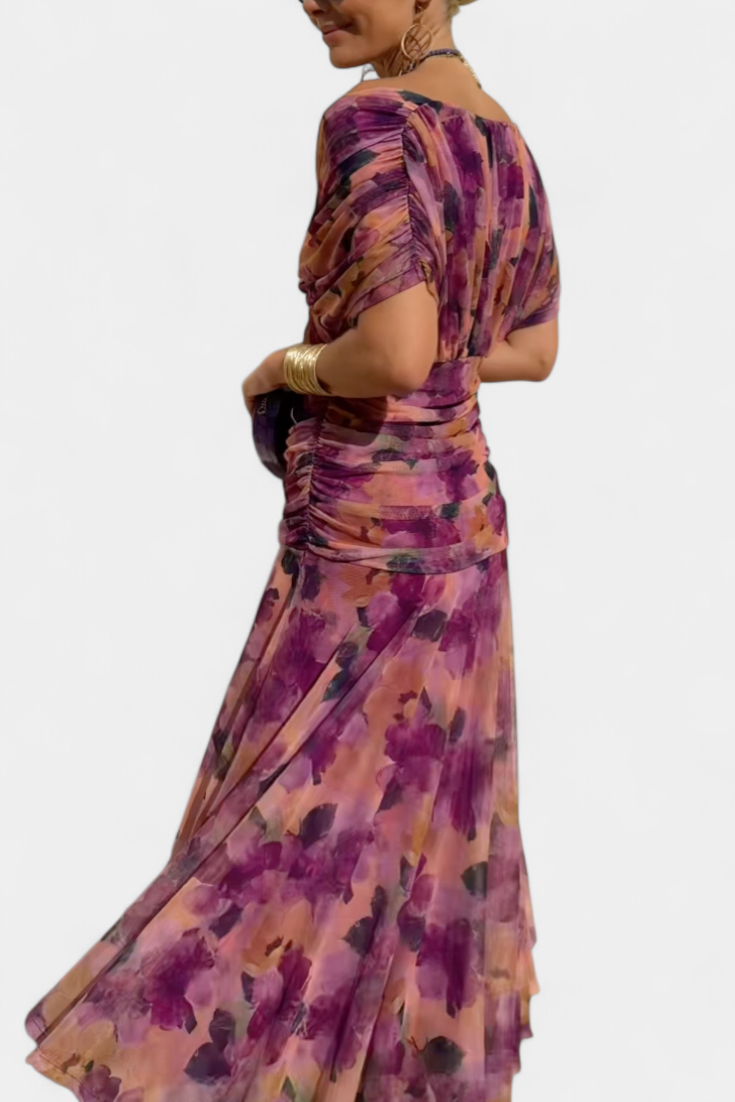 SERENA | ELEGANT DRAPED EVENING DRESS