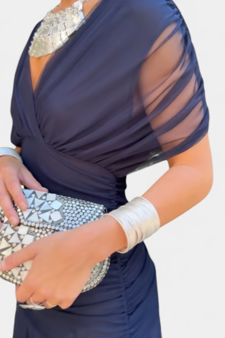 SERENA | ELEGANT DRAPED EVENING DRESS