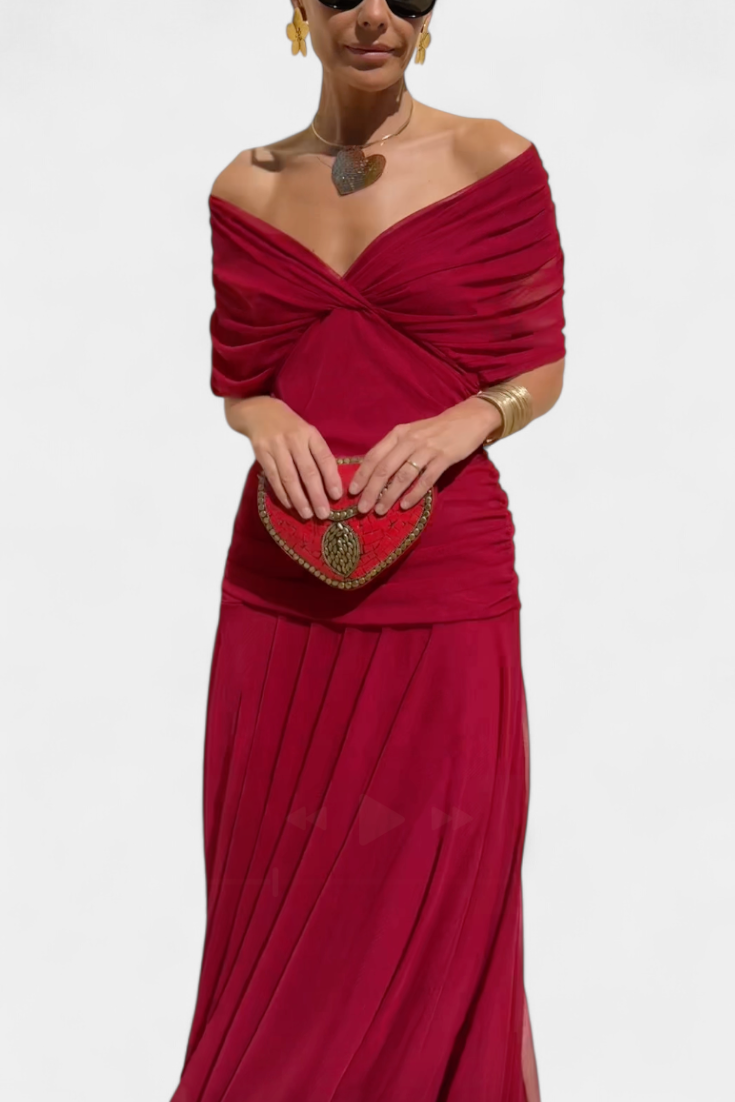 SERENA | ELEGANT DRAPED EVENING DRESS