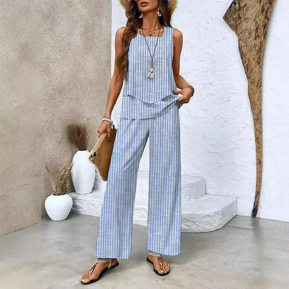 JOANNIE | LIGHT TUMMY COVERING TWO-PIECE SUMMER SET