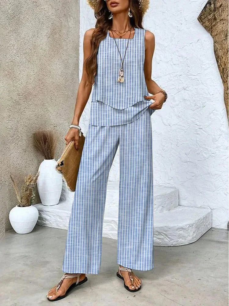 JOANNIE | LIGHT TUMMY COVERING TWO-PIECE SUMMER SET