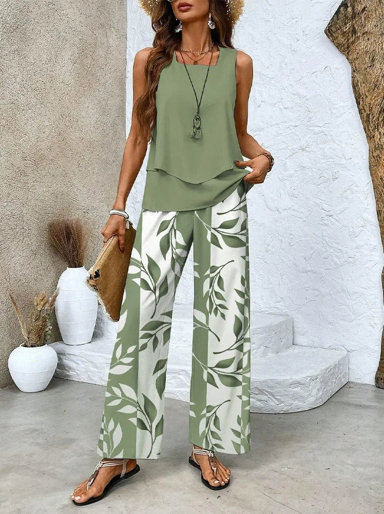 JOANNIE | LIGHT TUMMY COVERING TWO-PIECE SUMMER SET