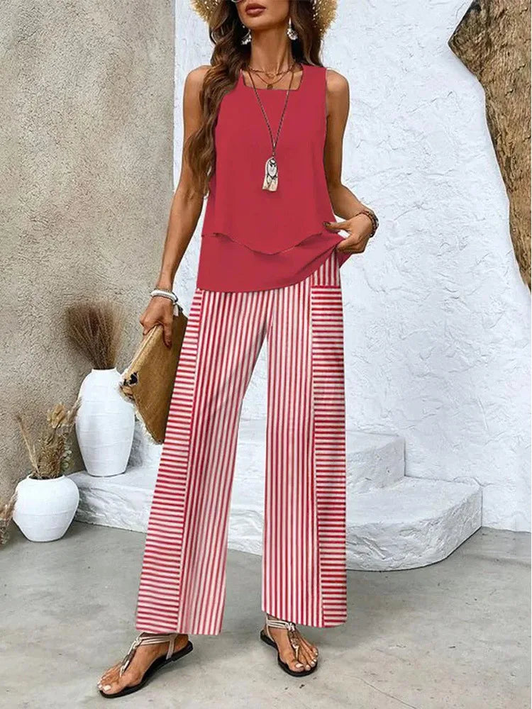 JOANNIE | LIGHT TUMMY COVERING TWO-PIECE SUMMER SET