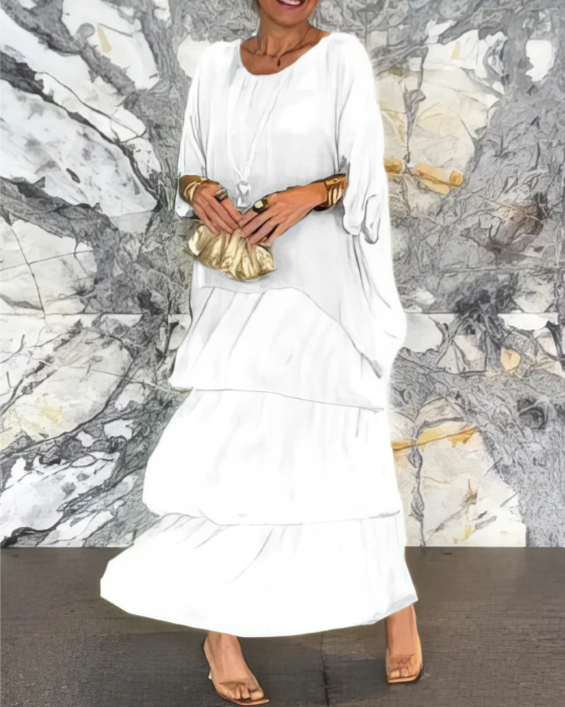 AMALIA | FLOWING TUMMY COVERING MAXI DRESS