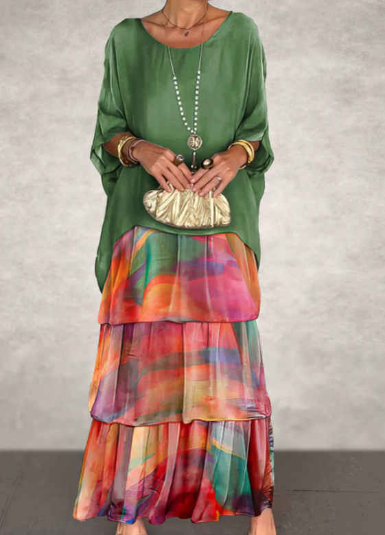 AMALIA | FLOWING TUMMY COVERING MAXI DRESS