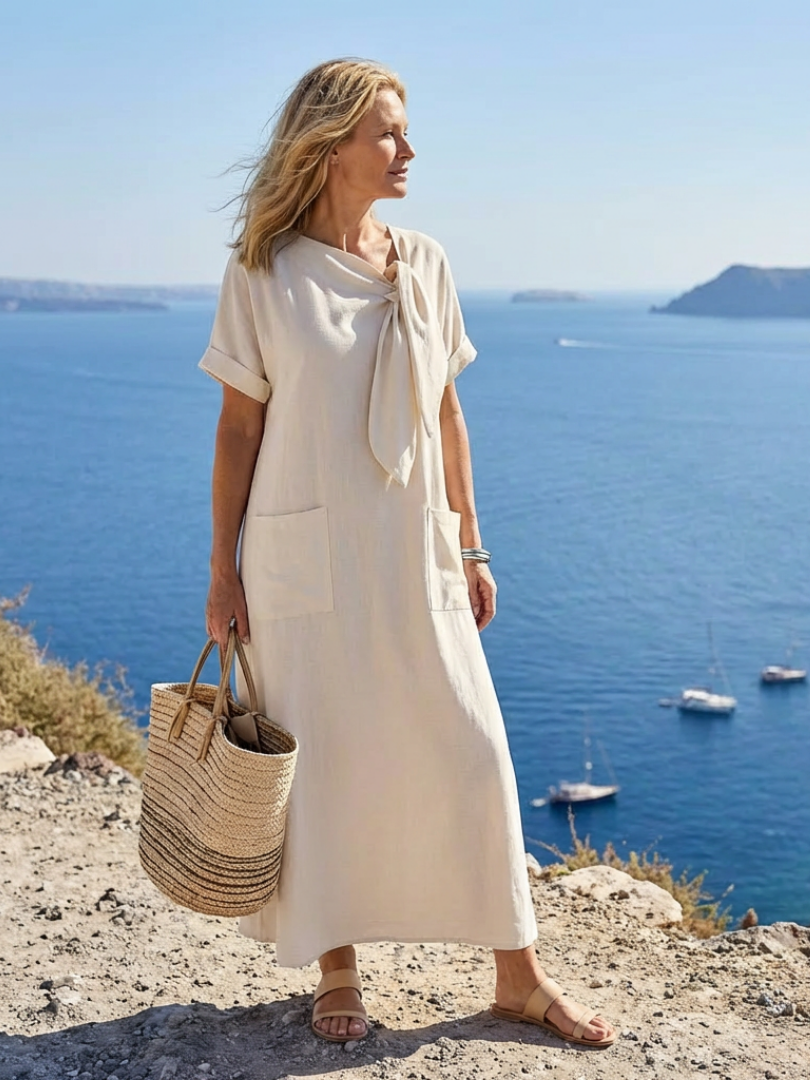 ELEANOR | RELAXED MIDI DRESS WITH TUMMY COVERAGE