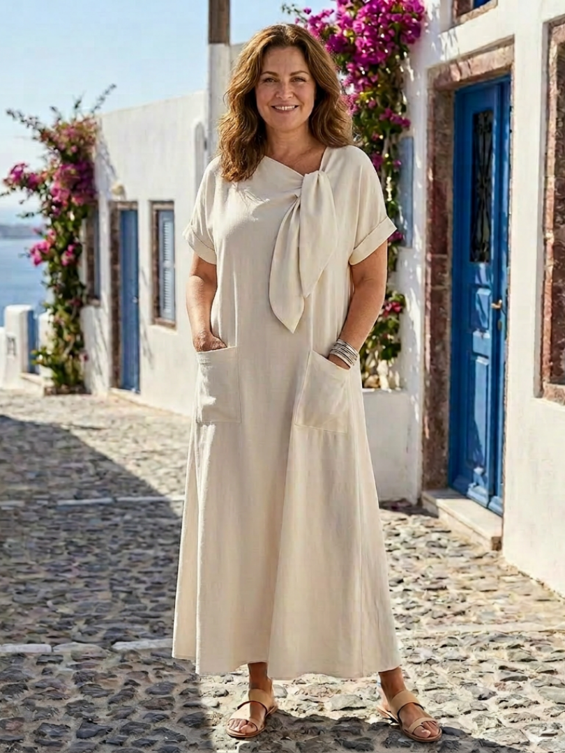 ELEANOR | RELAXED MIDI DRESS WITH TUMMY COVERAGE