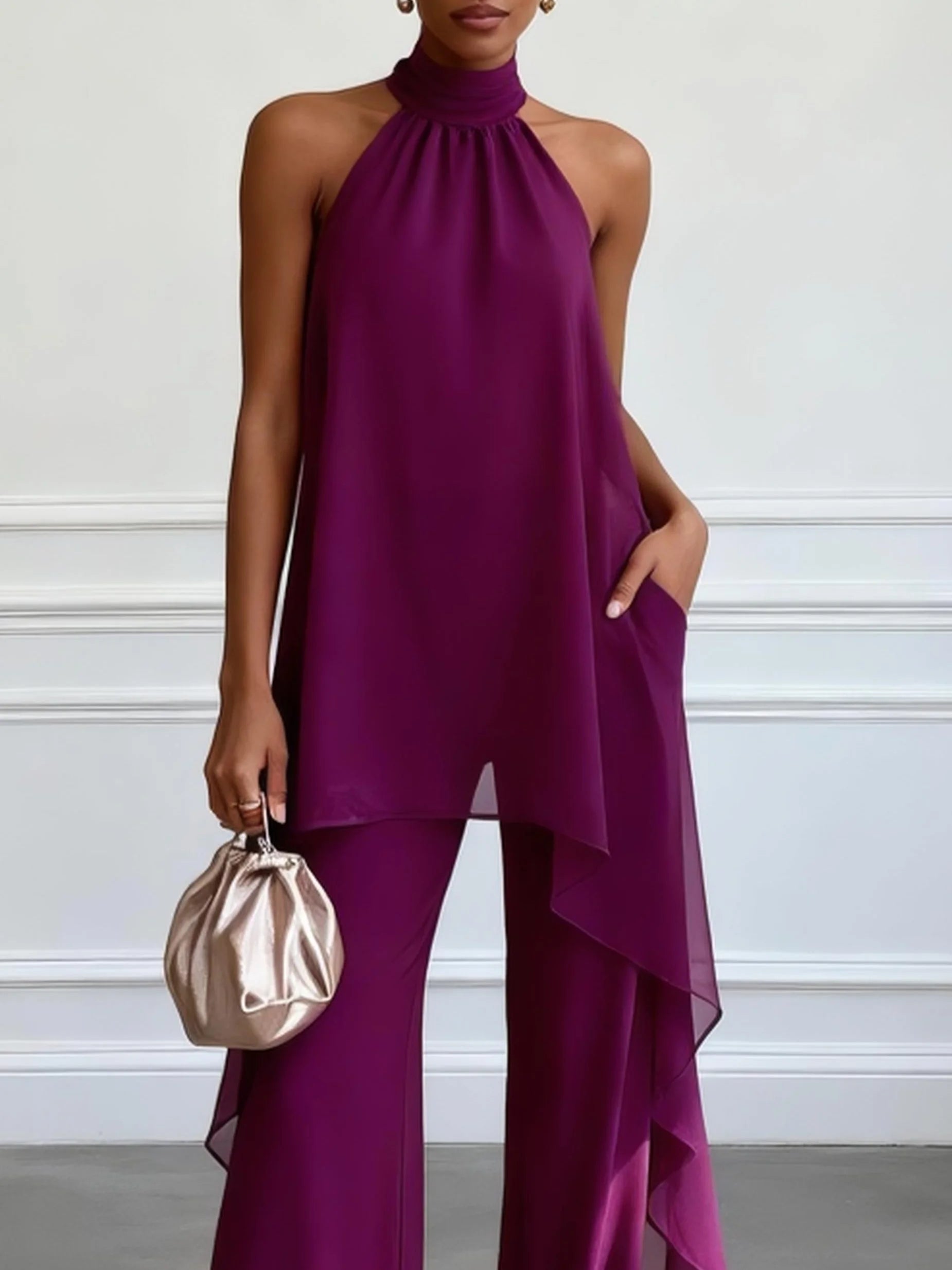 VIOLA | HALTER TOP AND PANTS SET