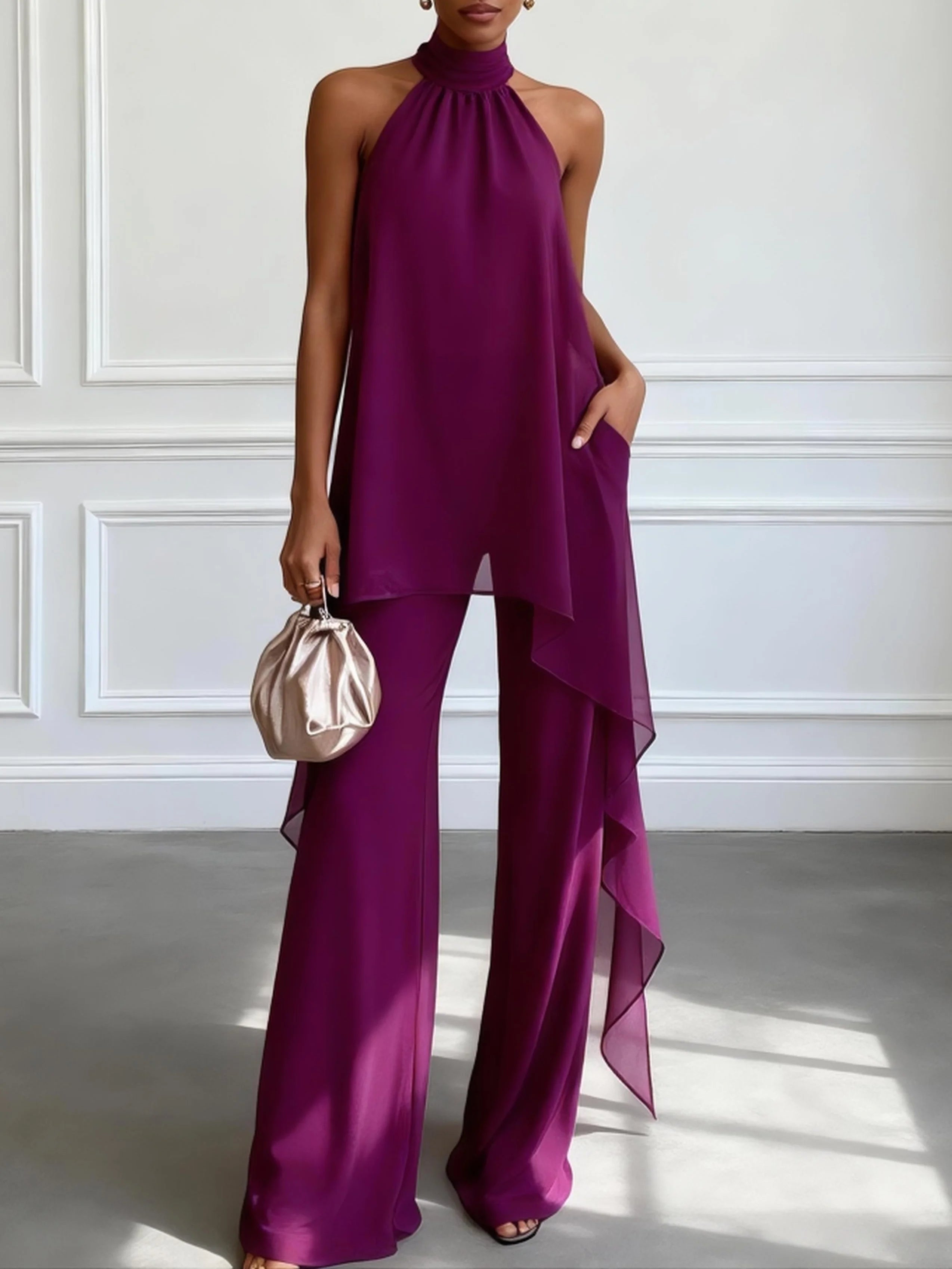 VIOLA | HALTER TOP AND PANTS SET