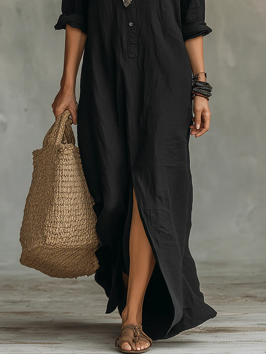 JUNE | STYLISH TUMMY COVERING BUTTON DRESS