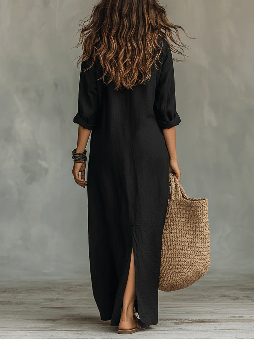 JUNE | STYLISH TUMMY COVERING BUTTON DRESS