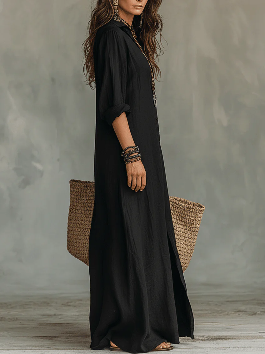 JUNE | STYLISH TUMMY COVERING BUTTON DRESS