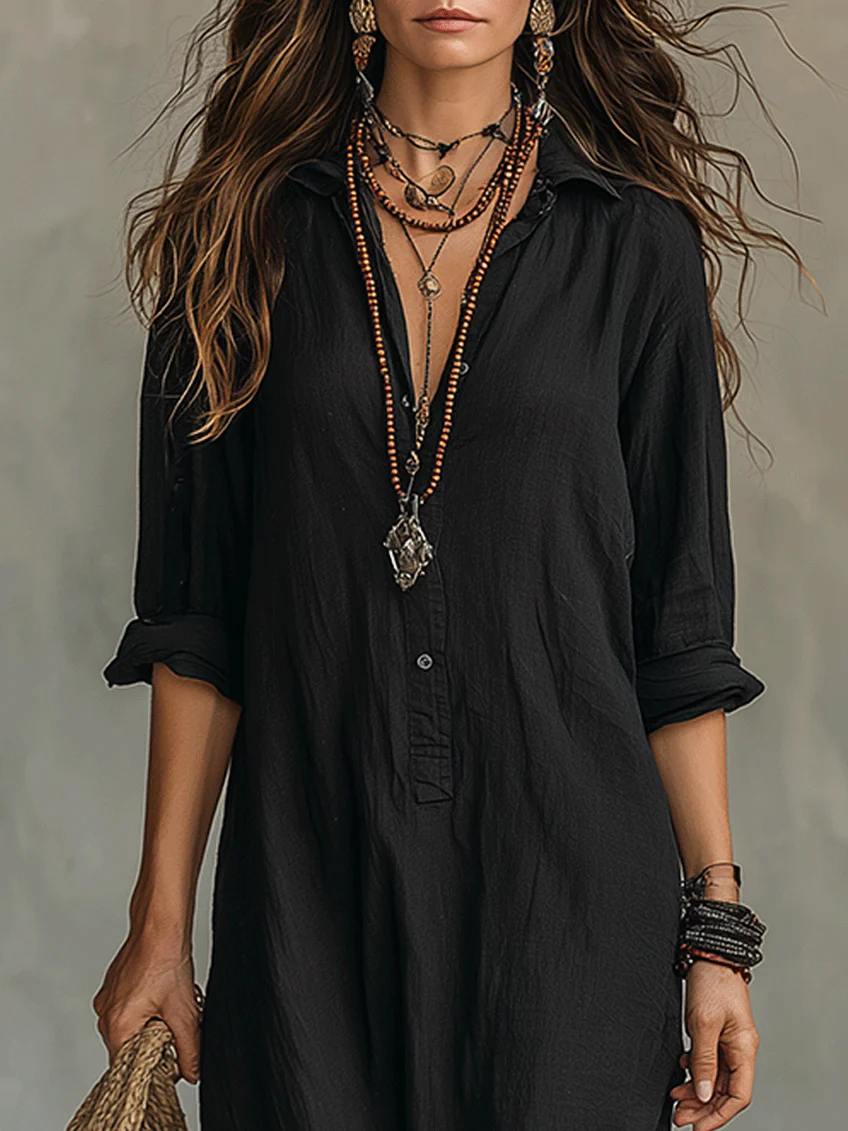 JUNE | STYLISH TUMMY COVERING BUTTON DRESS
