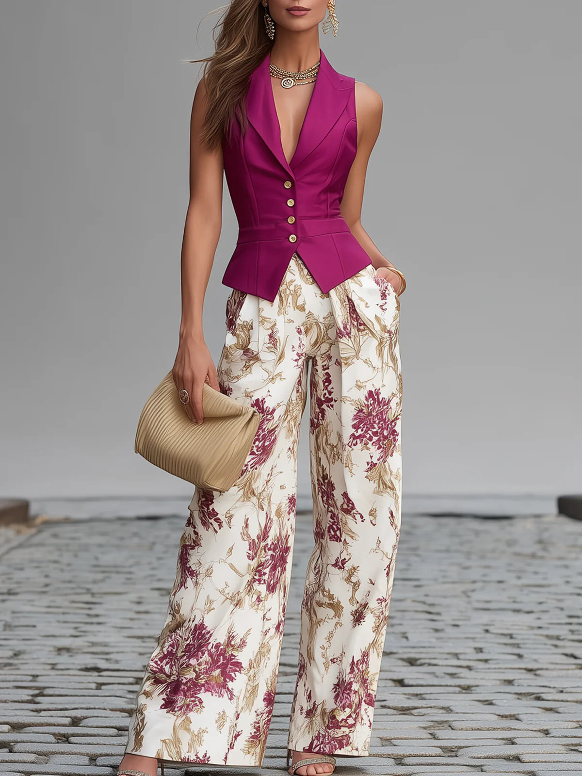ROSIA | FLORAL WIDE-LEG PANTS SET