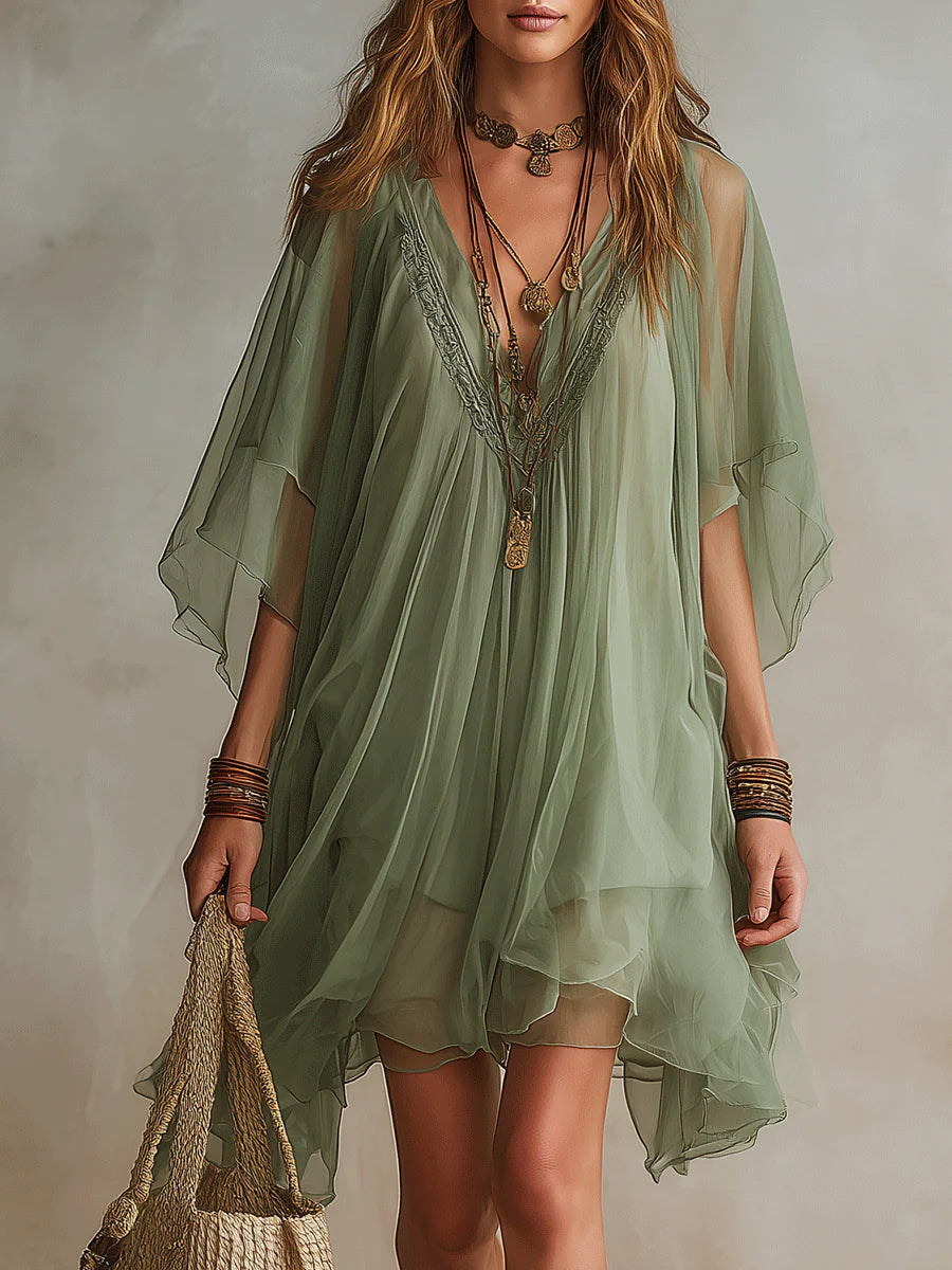ELVIRA | LAYERED FLOWY MINI DRESS