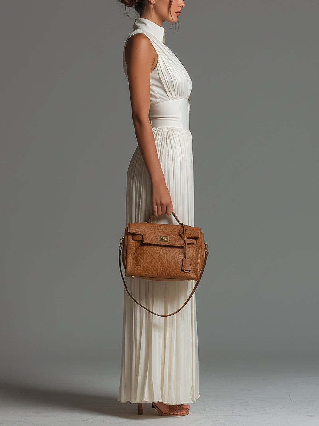 ARIETTA | ZIP-UP WIDE-LEG CHIFFON JUMPSUIT