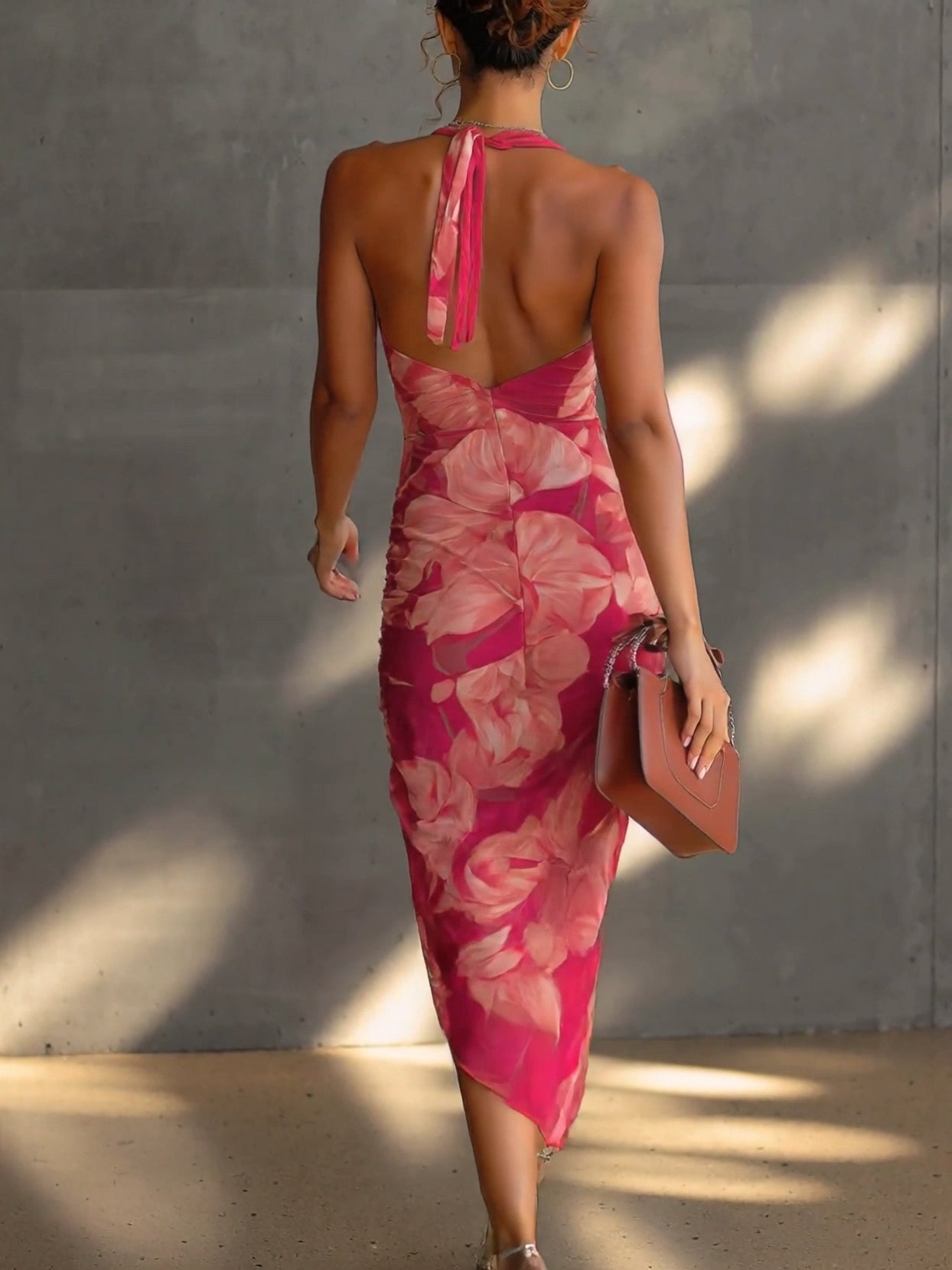 FIORELLA | FLORAL RUCHED BODYCON DRESS