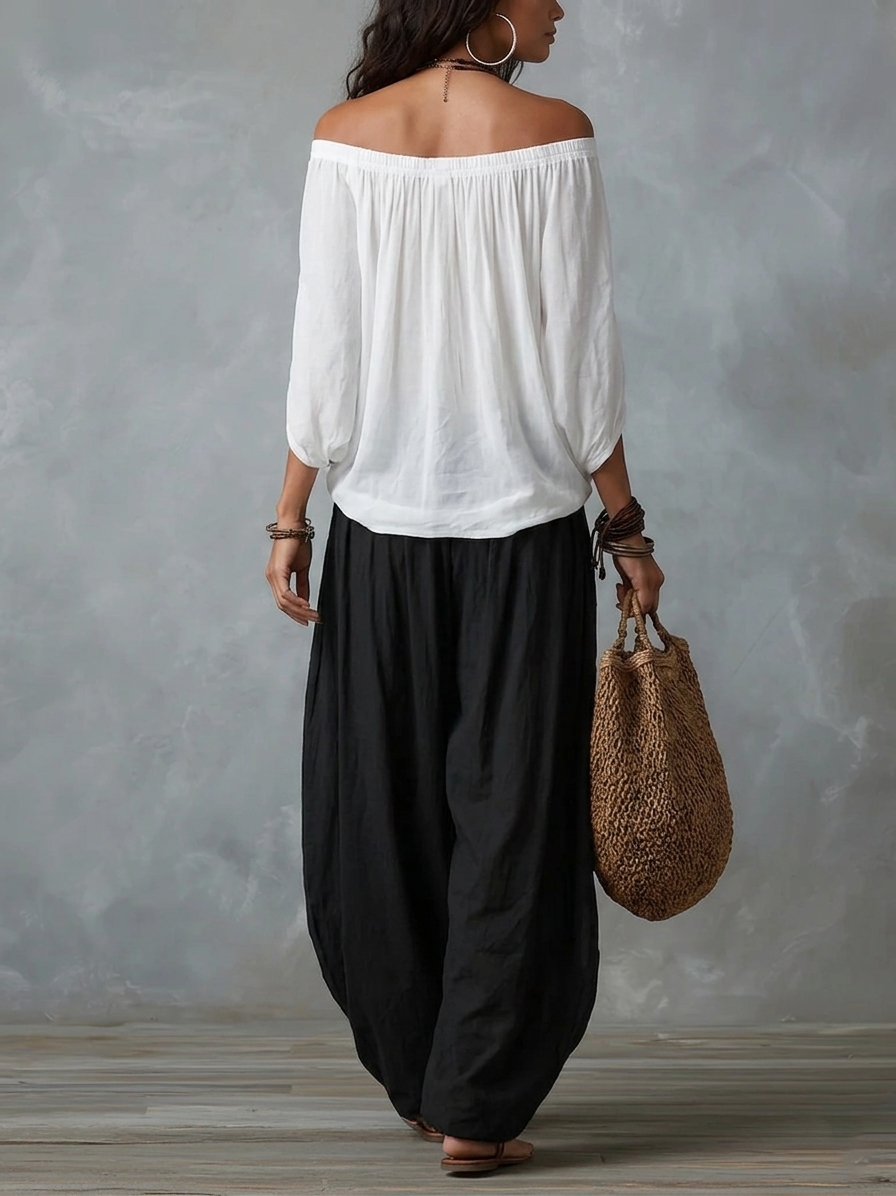 BIANCA | LANTERN PANTS CHIFFON SET