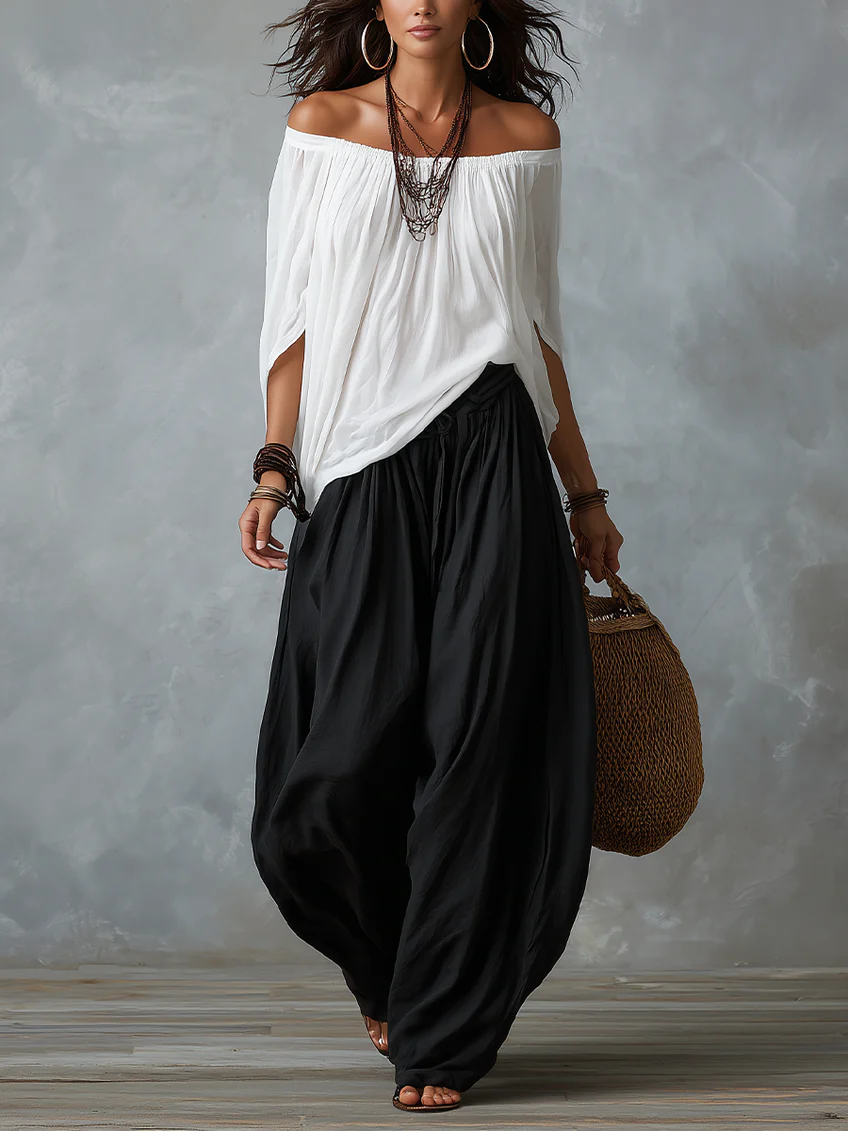 BIANCA | LANTERN PANTS CHIFFON SET