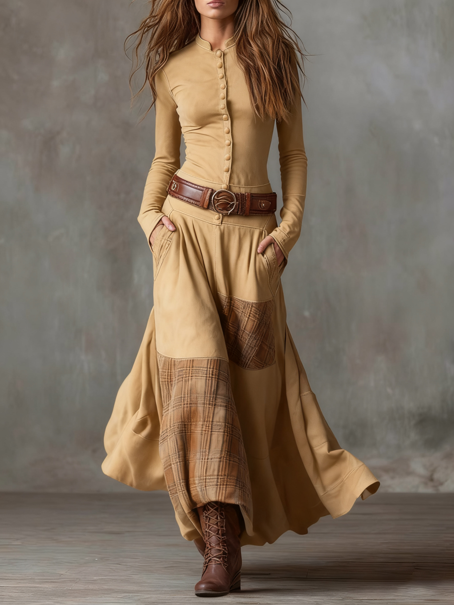 SOFIA | NAVY VINTAGE SUEDE MAXI DRESS