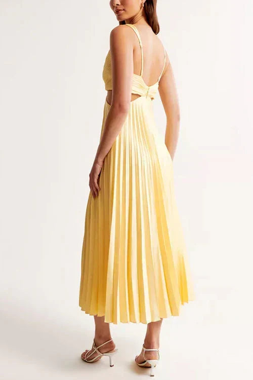 ELANIA | ELEGANT PLEATED MAXI DRESS