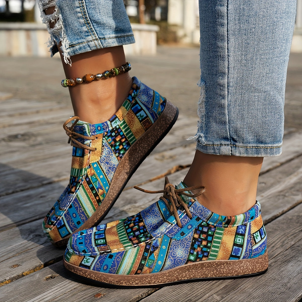 ZEPHIRA | COLOURFUL RETRO PATCHWORK SNEAKERS