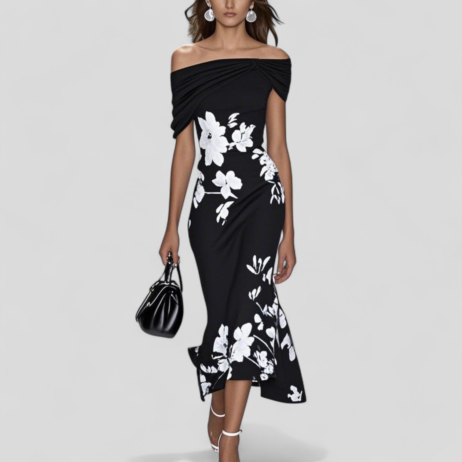 MEGAN | ELEGANT TUMMY COVERING MIDI DRESS